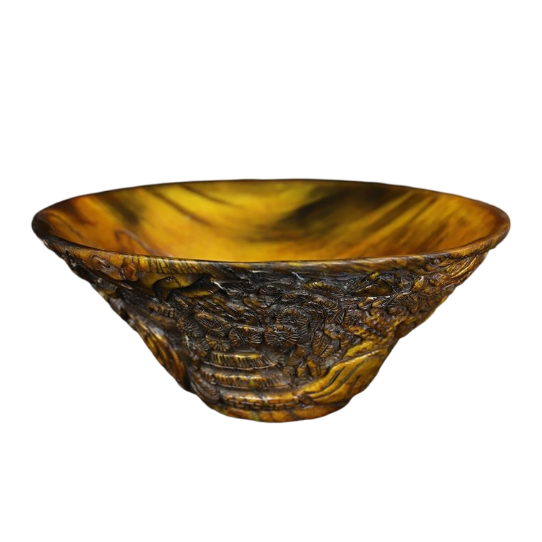Horn-carved-landscape-figure-bowlXXX