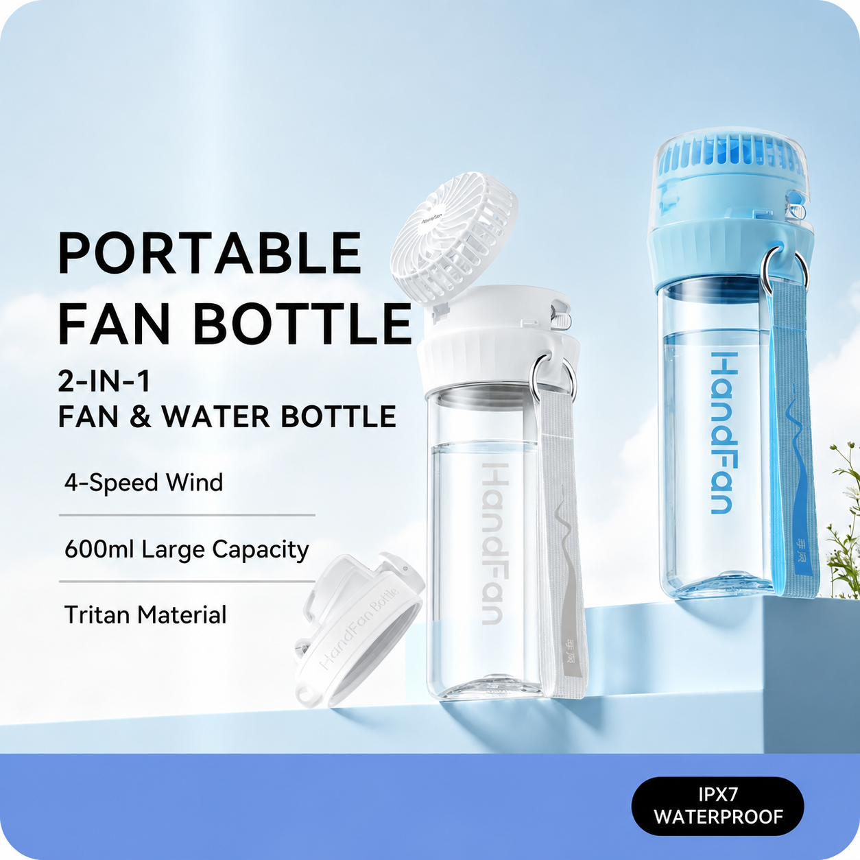 fan-shaped water