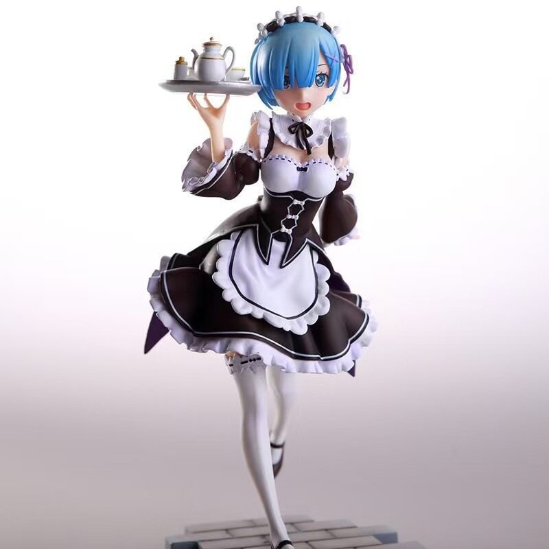 Rem & Ram Maid Outfit Heart-Themed FigureStatue (4)