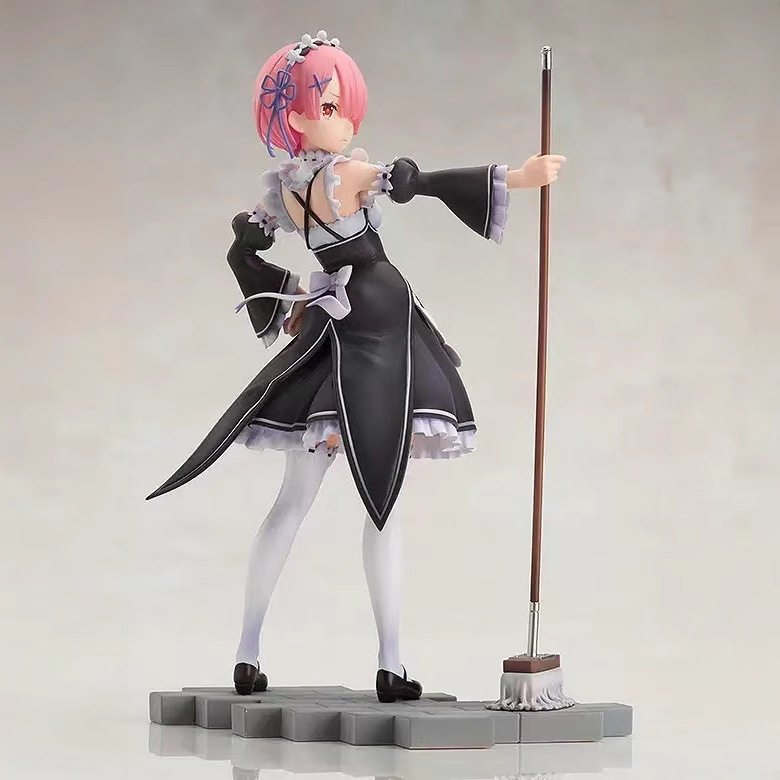 Rem & Ram Maid Outfit Heart-Themed FigureStatue (5)